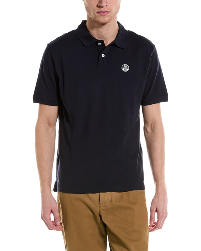 Shop North Sails Logo Polo Shirt In Navy