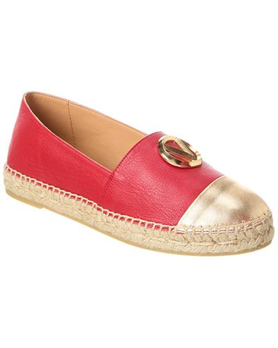 Shop Valentino By Mario Valentino Pineta Leather Espadrille In Red