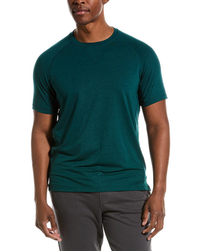 Shop Fourlaps Level Tech Wool-blend T-shirt In Blue