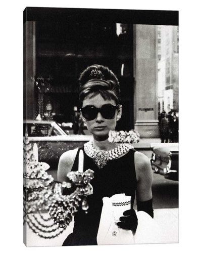 Icanvas Audrey Hepburn As Seen Through Tiffany's Storefront Window By Radio Days Wall Art