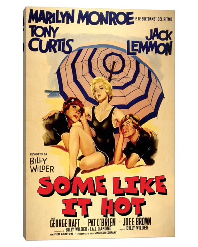 Icanvas Some Like It Hot Film Poster (italian Market) By Radio Days Wall Art