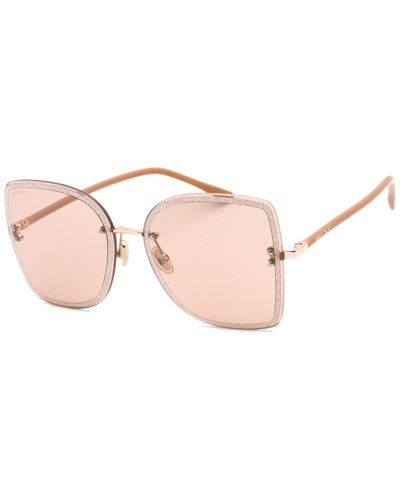 Shop Jimmy Choo Women's Leti/s 62mm Sunglasses In Brown