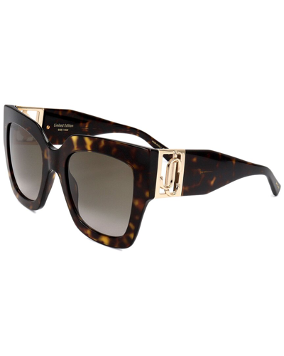 Shop Jimmy Choo Women's Spiri 53mm Sunglasses In Brown
