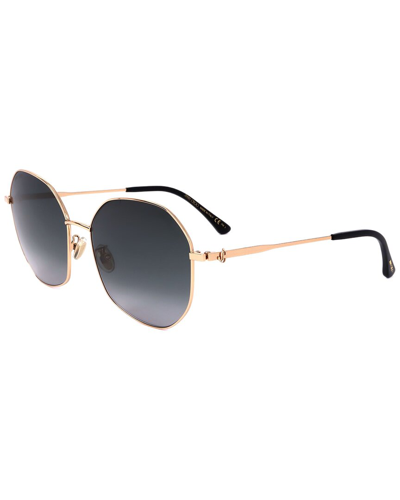 Shop Jimmy Choo Women's Astra 58mm Sunglasses In Gold