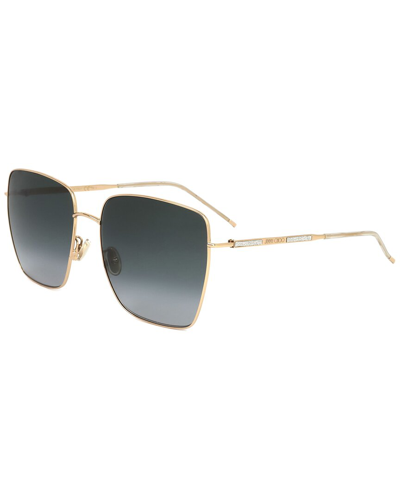Shop Jimmy Choo Women's Dahla 59mm Sunglasses In Gold