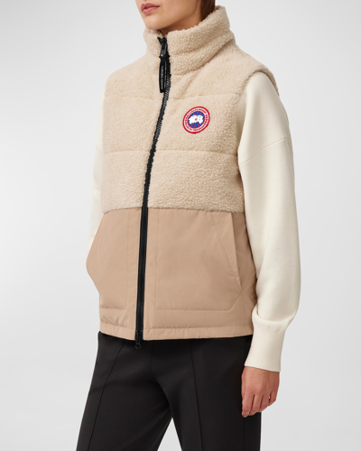 Shop Canada Goose Elora Puffer Vest In Light Tan Tan