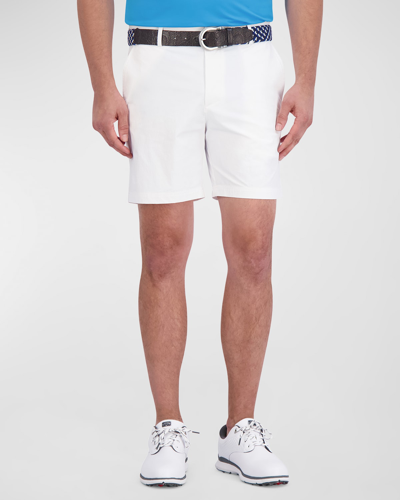 Shop Robert Graham Men's Aster Stretch Flat-front Shorts In White