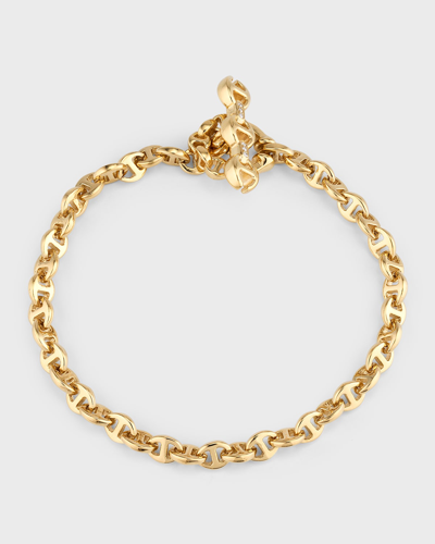 Shop Hoorsenbuhs 18k Yellow Gold 3mm Open Link Bracelet In 40 White