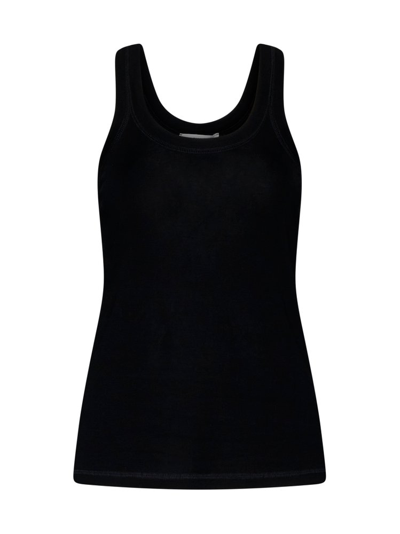 Shop Lemaire Ribbed Sleeveless Tank Top In Black