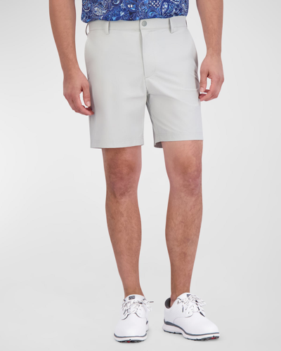 Shop Robert Graham Men's Aster Stretch Flat-front Shorts In Grey