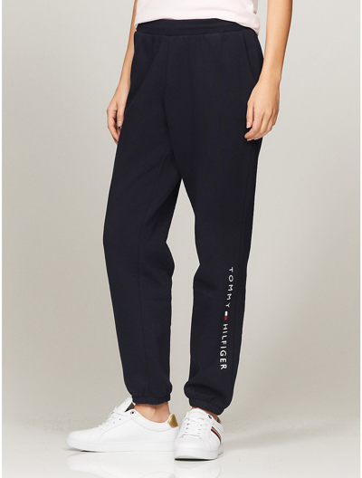 Shop Tommy Hilfiger Embroidered Tommy Logo Sweatpant In Navy