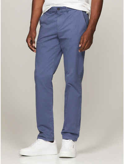 Shop Tommy Hilfiger Slim Fit Thflex Tommy Chino In Bank Blue