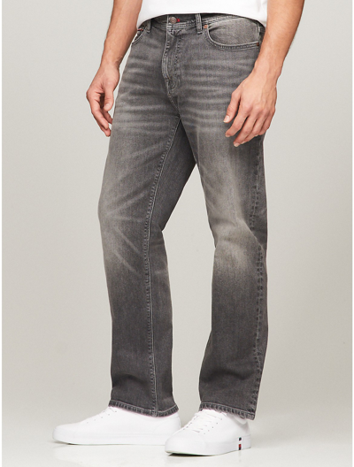 Shop Tommy Hilfiger Relaxed Straight Fit Gray Jean In Grey Wash