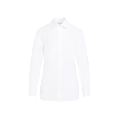 Shop The Row Long Sleeved Buttoned Shirt In White