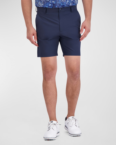 Shop Robert Graham Men's Aster Stretch Flat-front Shorts In Navy