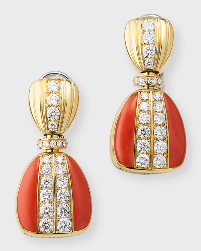 Shop Picchiotti 18k Gold Reversible Diamond Earrings In 05 Yellow Gold