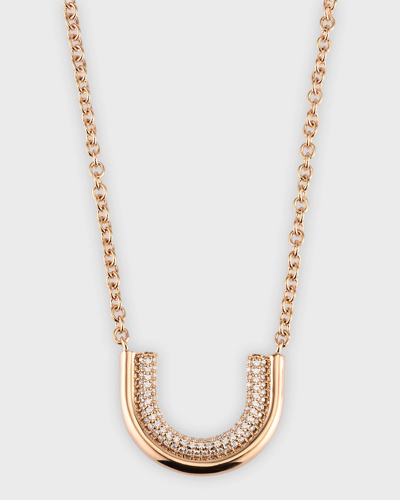 Shop Walters Faith Thoby 18k Rose Gold And Diamond Large Tubular Necklace In 40 White