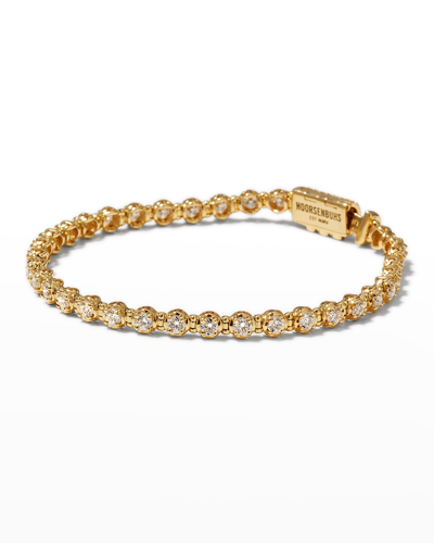 Shop Hoorsenbuhs Infinite 3mm Diamond Bracelet In 18k Yellow Gold In 20 Green