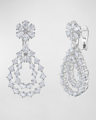 Shop Chopard L'heure Du Diamant 18k White Gold Diamond Loop Earrings In 10 White Gold