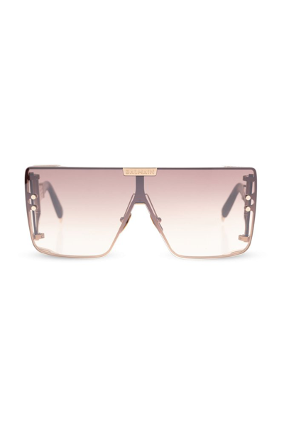 Shop Balmain Eyewear Wonder Boy Oversized Square Frame Sunglasses In Multi
