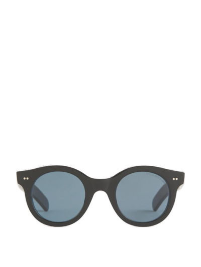 Shop Cutler And Gross Cutler & Gross 1390 Round Frame Sunglasses In Black