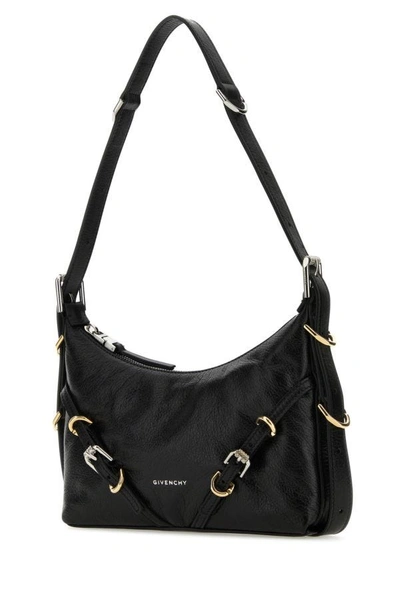 Shop Givenchy Woman Black Leather Mini Voyou Shoulder Bag
