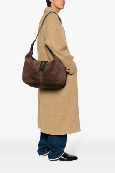 Shop Gucci Men 'jackie 1961' Medium Shoulder Bag In Brown