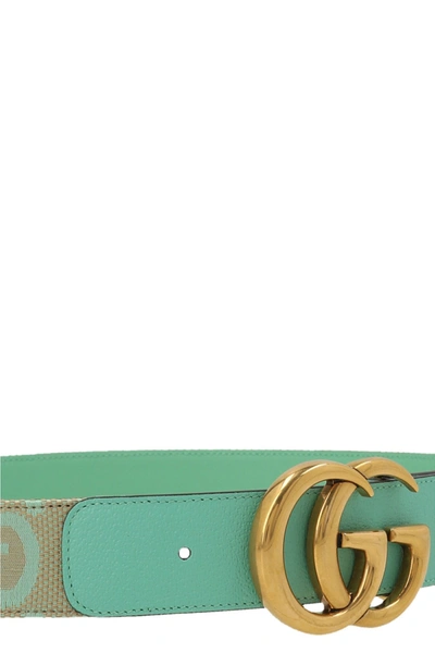 Shop Gucci Women 'marmont' Belt In Green