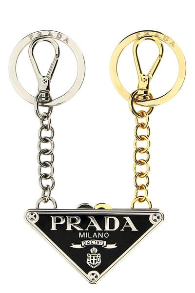 Shop Prada Women Logo Keyring In Multicolor