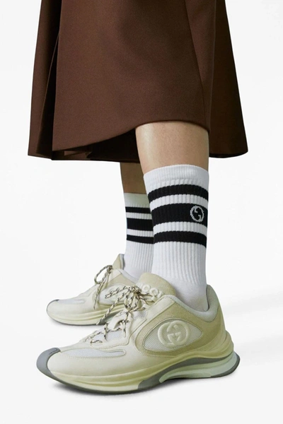 Gucci Cotton Socks With Gg Cross In Multicolor