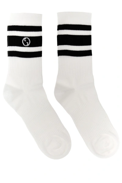 Shop Gucci Men Nastro Web Logo Socks In Multicolor