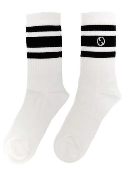 Gucci Cotton Socks With Gg Cross In Multicolor
