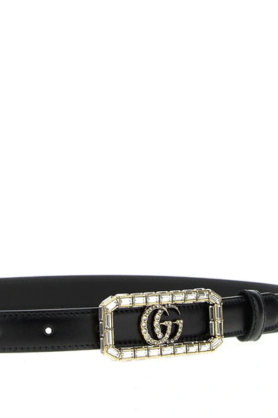 Shop Gucci Women 'double G' Belt In Black