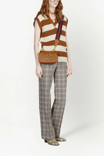 Shop Gucci Women ' Blondie' Mini Shoulder Bag In Brown