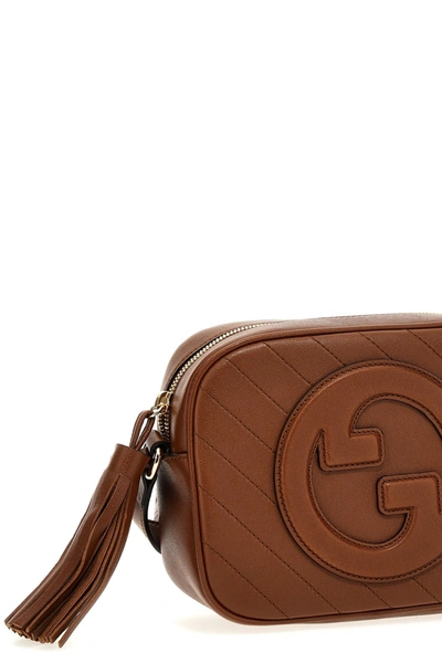Shop Gucci Women  Blondie Small Crossbody Bag In Brown