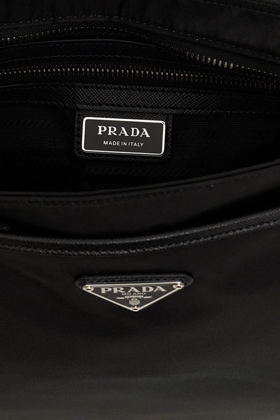 Shop Prada Women Re-nylon Crossbody Bag In Black