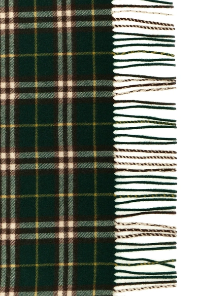 Shop Burberry Men Check Scarf In Green