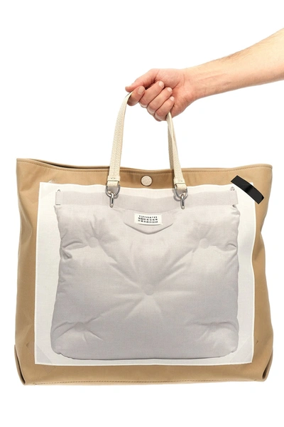 Shop Maison Margiela Men 'trompe L'oeil 5ac Classique Medium' Shopping Bag In Multicolor