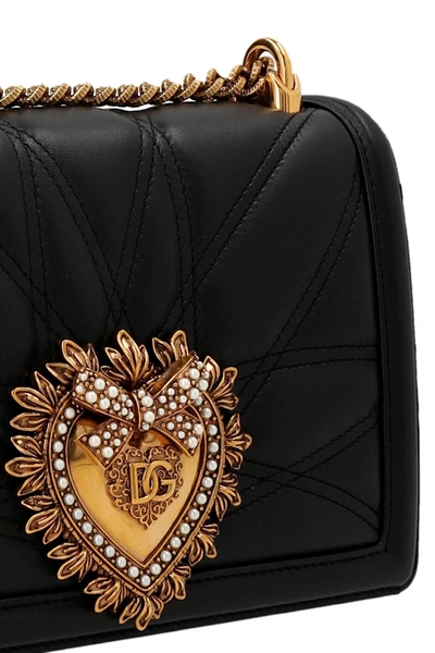Shop Dolce & Gabbana Women 'devotion' Midi Crossbody Bag In Black