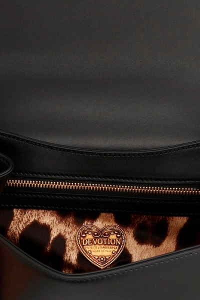 Shop Dolce & Gabbana Women 'devotion' Midi Crossbody Bag In Black