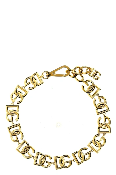 Shop Dolce & Gabbana Women 'dg' Necklace In Gold