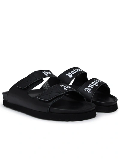 Shop Palm Angels Woman  Black Rubber Slippers