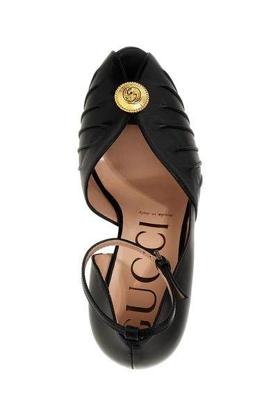 Shop Gucci Women Ticked Sandals In Black