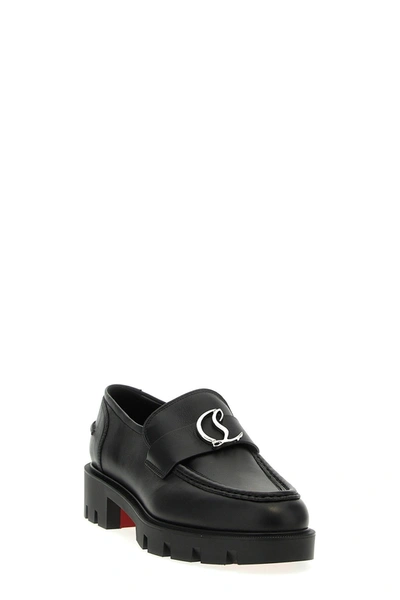 Shop Christian Louboutin Women 'cl Moc Lug' Loafers In Black