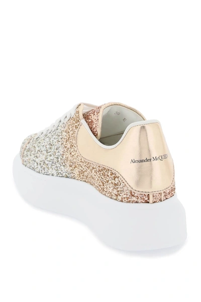 Shop Alexander Mcqueen 'oversize' Sneakers With Glitter Women In Gold