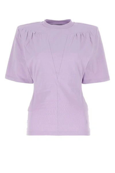 Shop Attico The  Woman Lilac Cotton Top In Purple