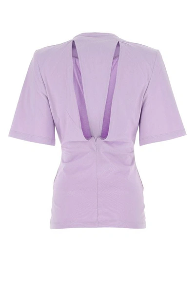 Shop Attico The  Woman Lilac Cotton Top In Purple