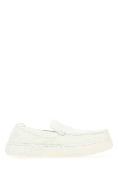 Shop Zegna Man White Nappa Leather Loafers