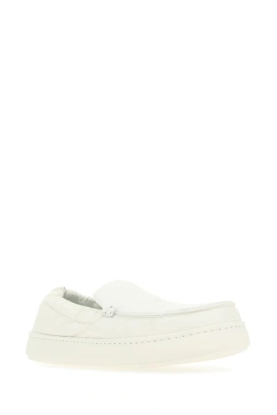 Shop Zegna Man White Nappa Leather Loafers