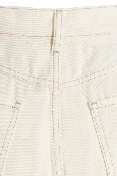 Shop Maison Margiela Women Cut-out Jeans In White